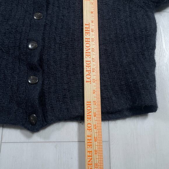 Sezane Women’s Small Cardigan Wool Alpaca Sweater Knit Chic Minimalist Black - Picture 10 of 12